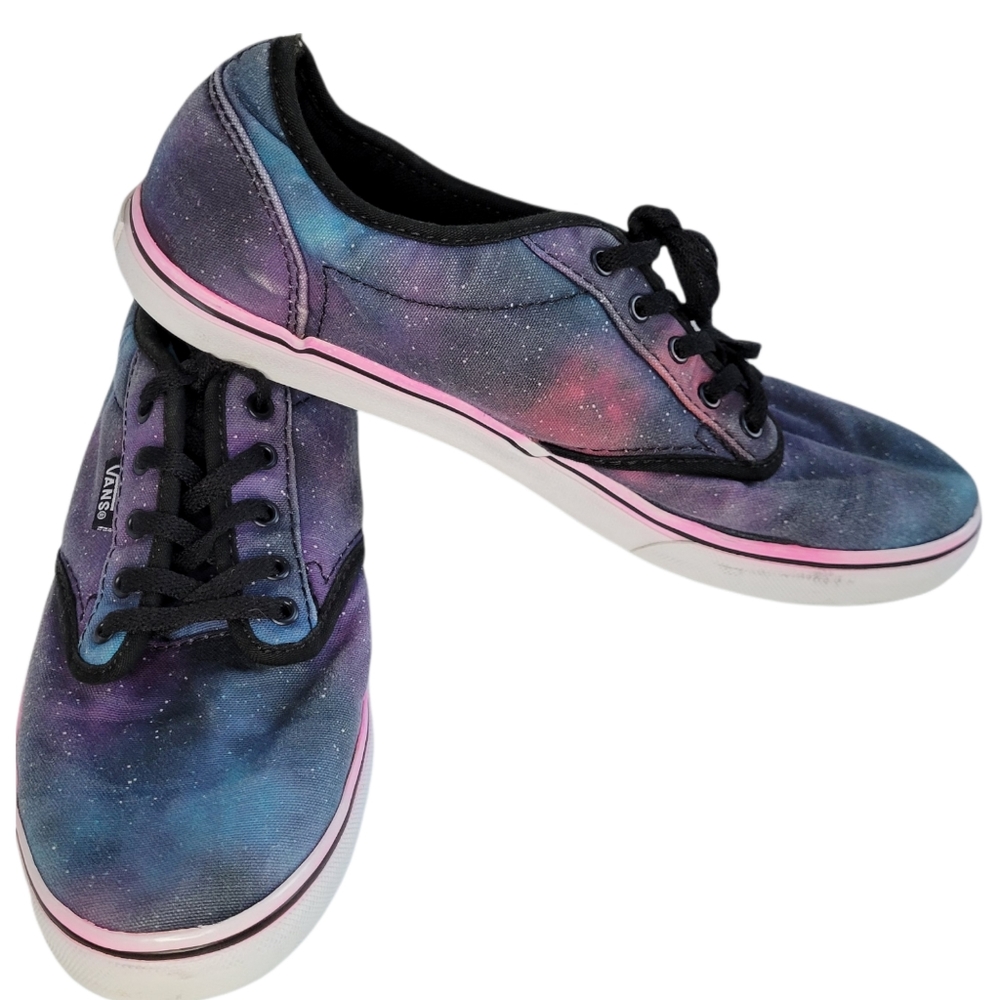 Vans Cosmic Space Blue Purple Pink Galaxy Womens Shoes TB4R Size 8.5